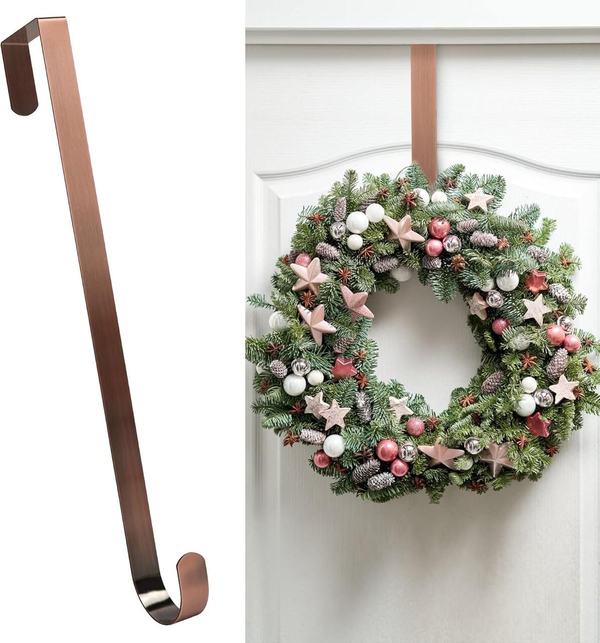 12 Inches Metal Wreath Hanger for Fall Decor,20 Lbs,Wreath Hanger for Front Door